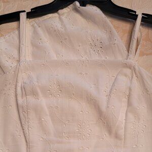 White Eyelet Dress size Medium